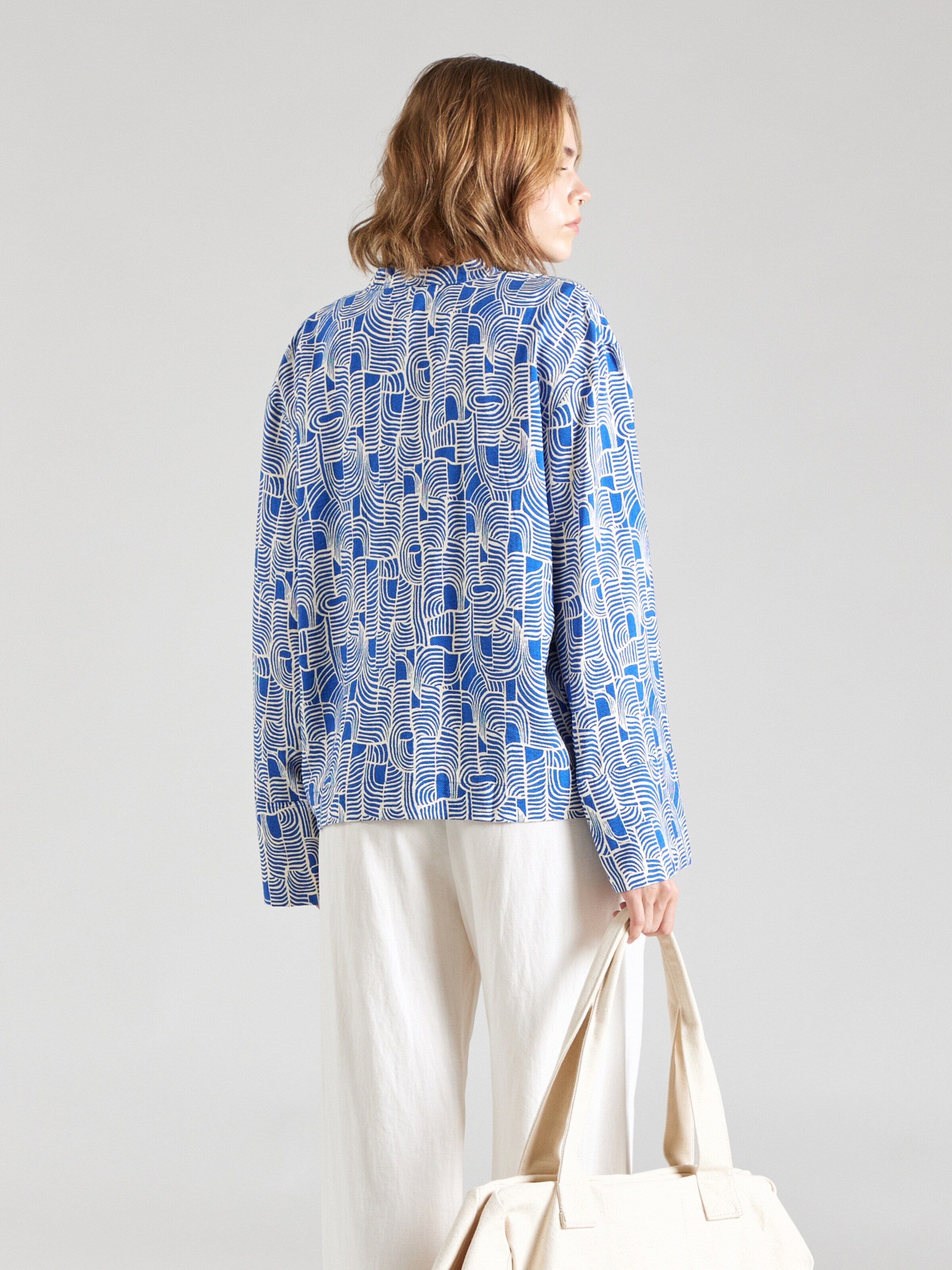 OBJECT Μπλούζα 'DAYA' μπλε / λευκό