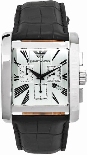 Ρολόι Emporio Armani χρονογράφος με μαύρο λουράκι AR0186 - GLAMI.gr