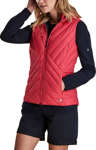 Barbour Rowlock Gilet Amaniko Mpoyfan Gynaikeio Roz Glami Gr