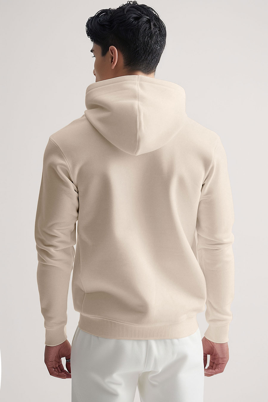 UnitedKind Chamonix Ski Resorts, Φούτερ με Κουκούλα σε Εκρού Χρώμα