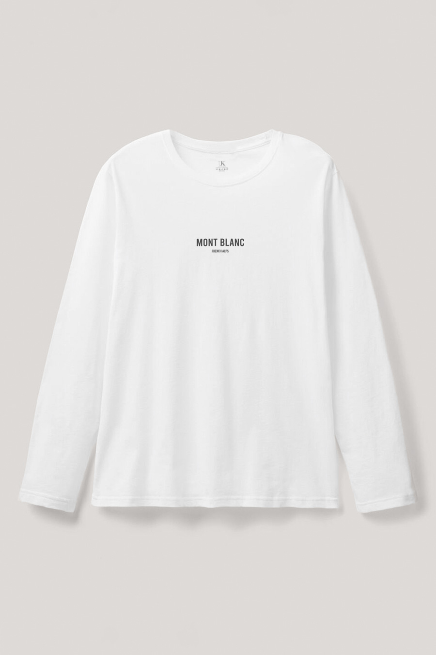 UnitedKind Mont Blanc Minimal, Long Sleeve Μπλούζα σε Λευκό Χρώμα