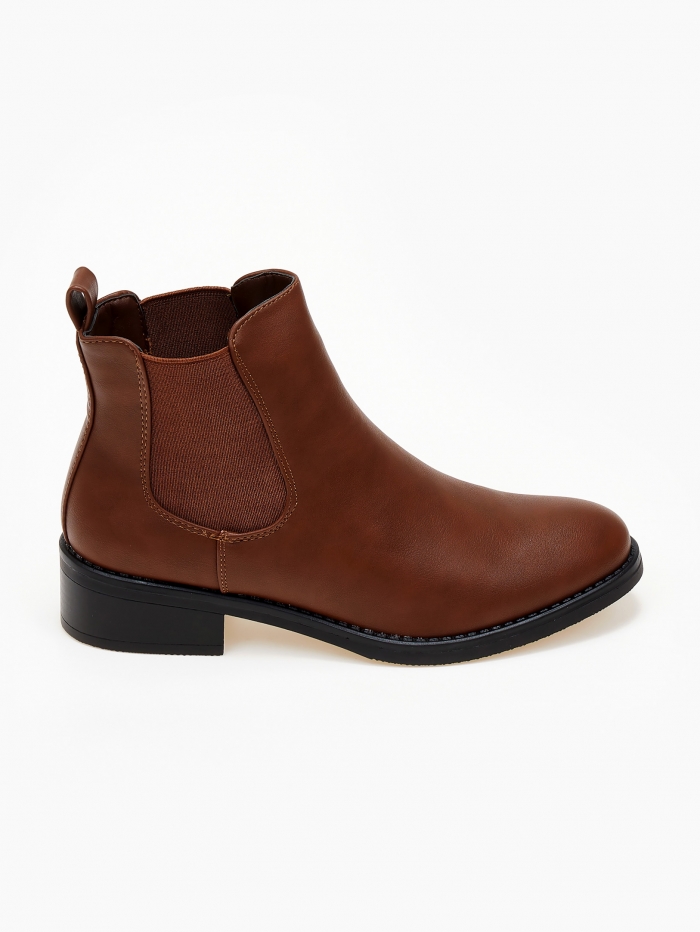 issue Χαμηλά ankle boots με λάστιχο - Κάμελ - 024012