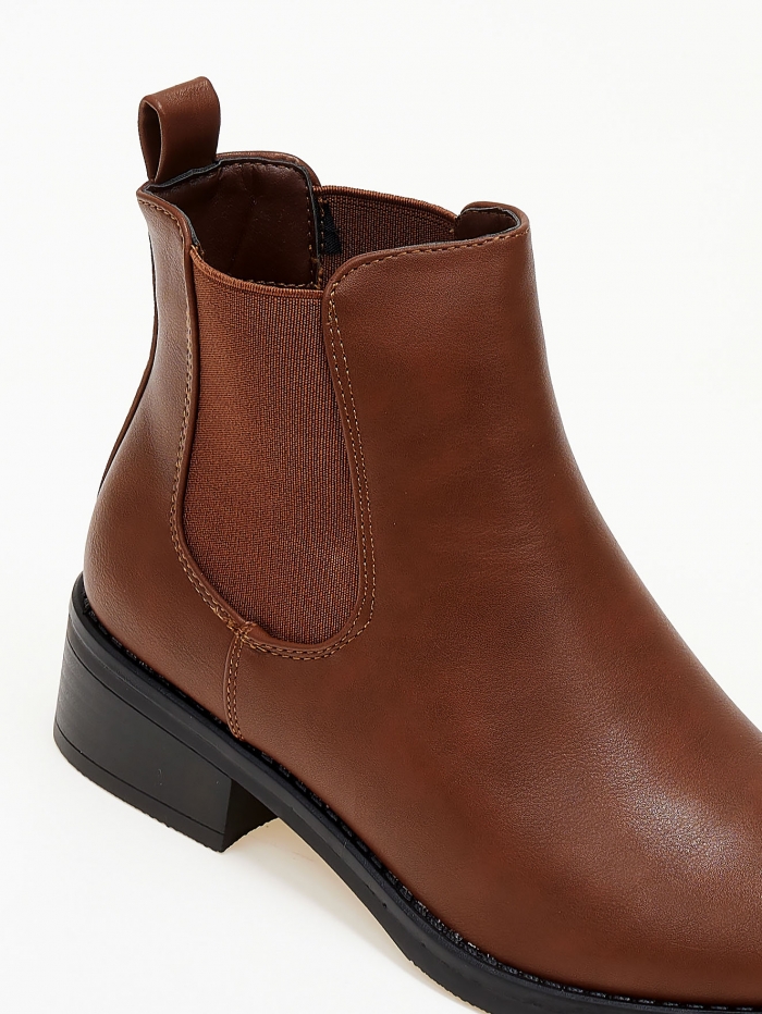 issue Χαμηλά ankle boots με λάστιχο - Κάμελ - 024012