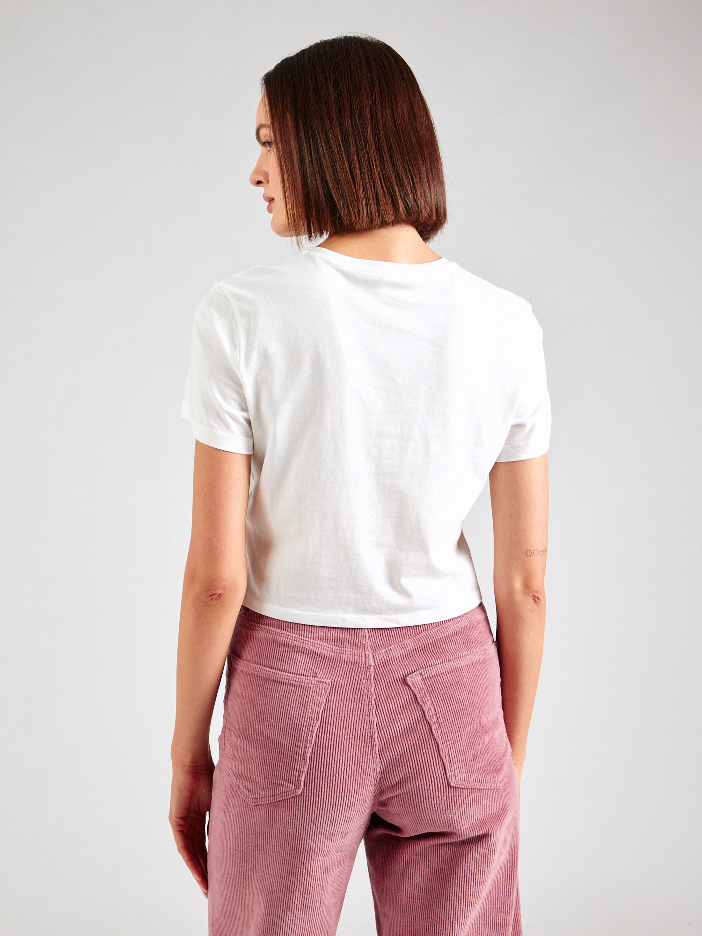 ONLY Μπλουζάκι 'MAY' σκούρο μπλε / λευκό