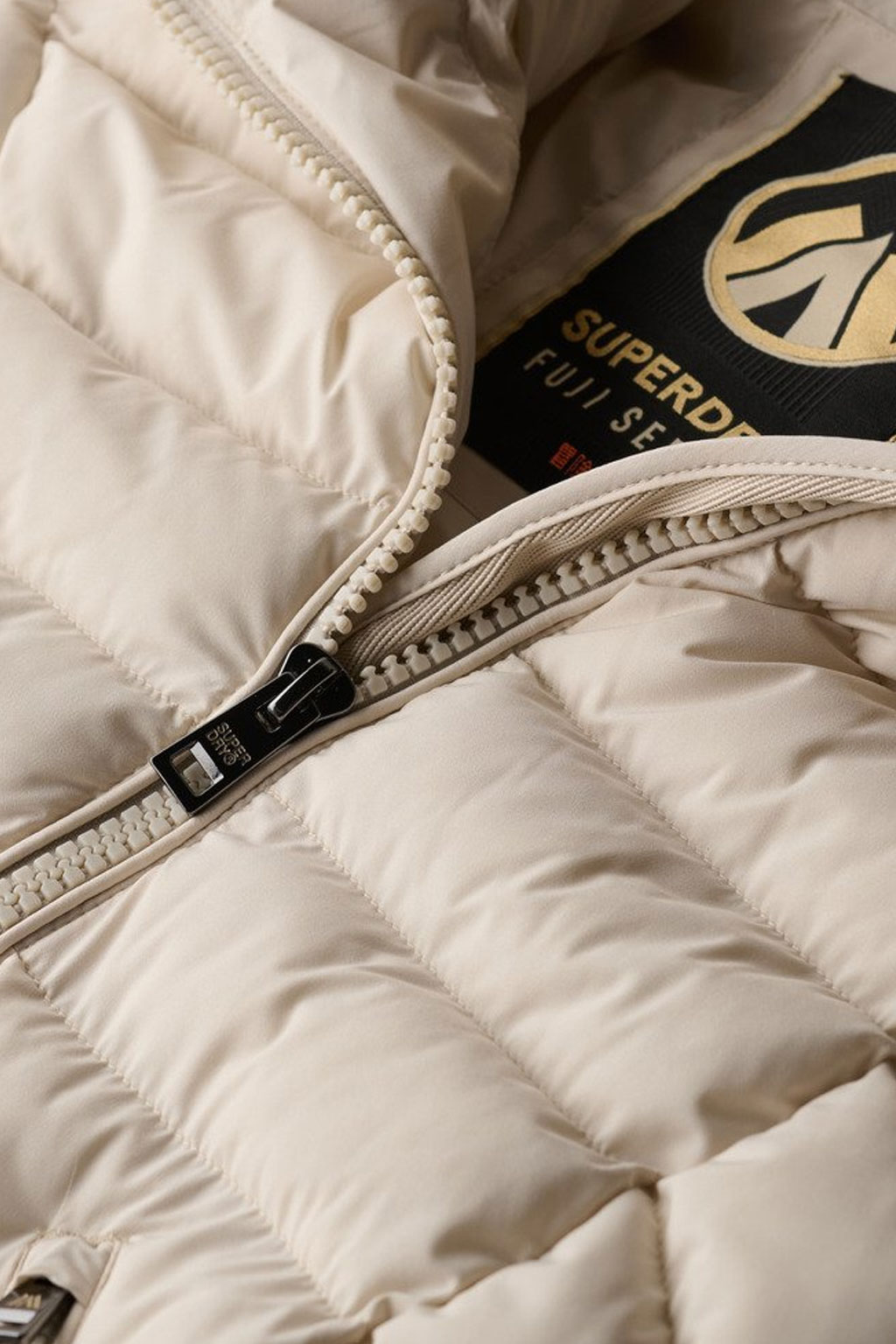 SUPERDRY FUJI FAUX FUR HOODED LONGLINE ΜΠΟΥΦΑΝ ΓΥΝΑΙΚΕΙΟ W5011790A-1KI