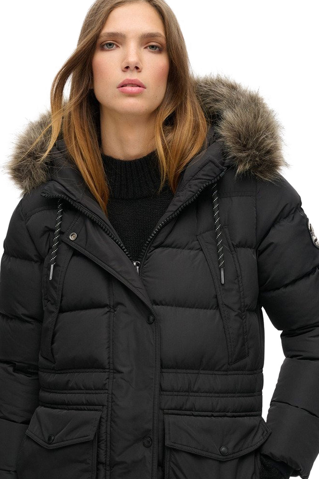 SUPERDRY EVEREST FAUX FUR LONGLINE ΜΠΟΥΦΑΝ ΓΥΝΑΙΚΕΙΟ W5011788A-02A