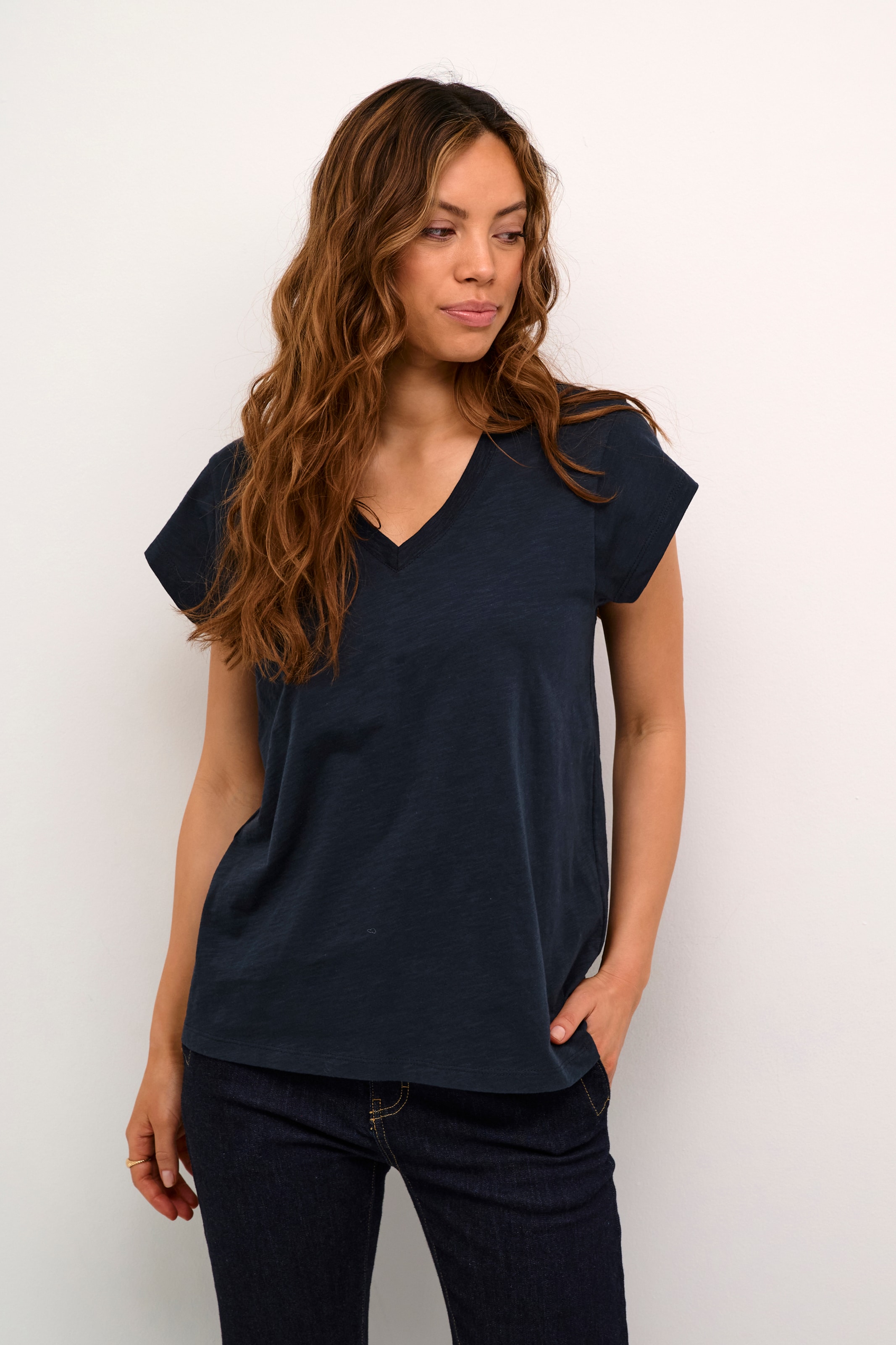 CULTURE Μπλουζάκι 'CU Biana' μπλε μαρέν