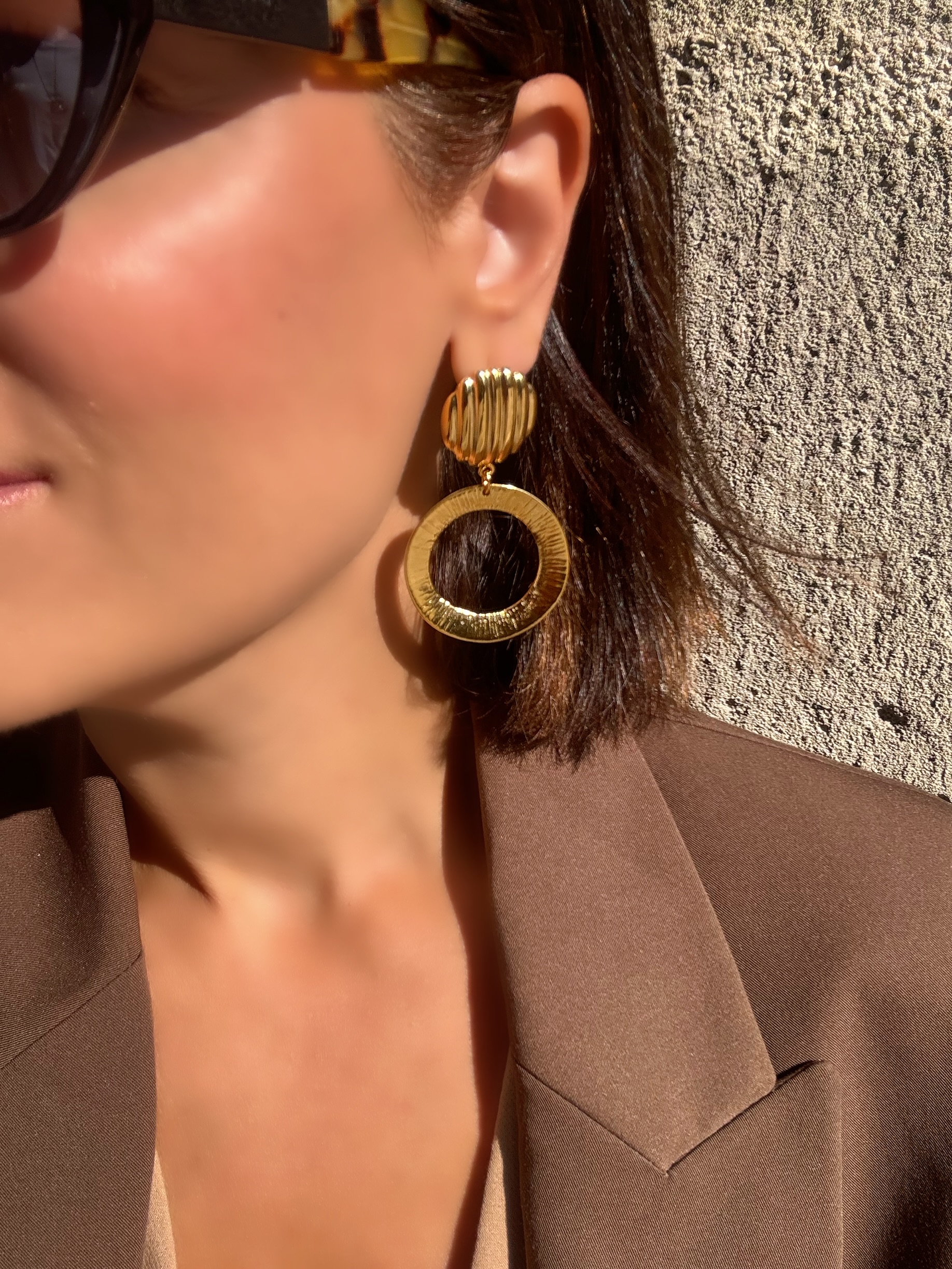 Χειροποίητα Μεγάλα Σκουλαρίκια Κρίκοι – Ανάλαφρα & Εντυπωσιακά | Christina Christi