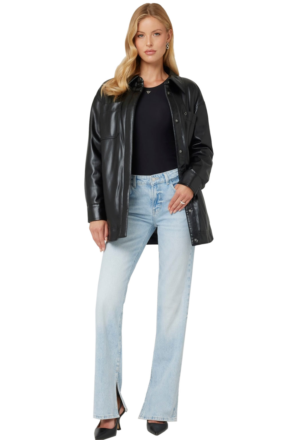 GUESS 'MAREVA' PU SHACKET ΓΥΝΑΙΚΕΙΟ W4YL22WF8Q0-JBLK