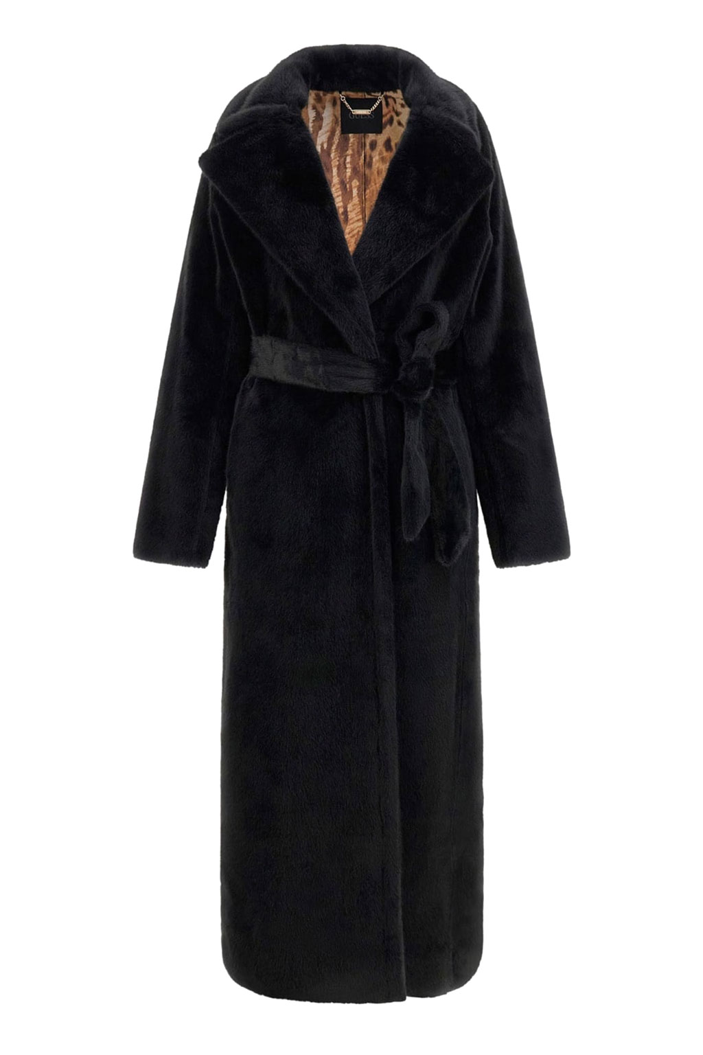 GUESS 'ADA' LONG FAUX FUR ΠΑΛΤΟ ΓΥΝΑΙΚΕΙΟ W4BL02WGHM0-JBLK