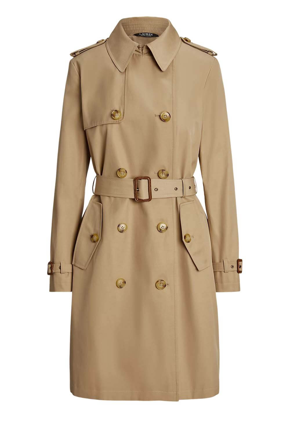 RALPH LAUREN Καμπαρτινα Cotton Blend-Db Blt Rain 38" 297967122002 270 light beige