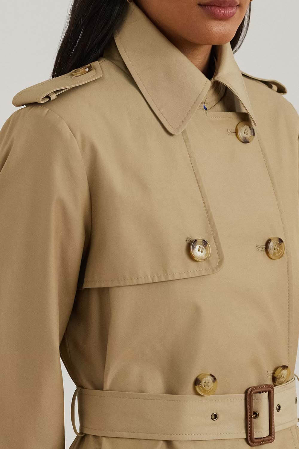 RALPH LAUREN Καμπαρτινα Cotton Blend-Db Blt Rain 38" 297967122002 270 light beige