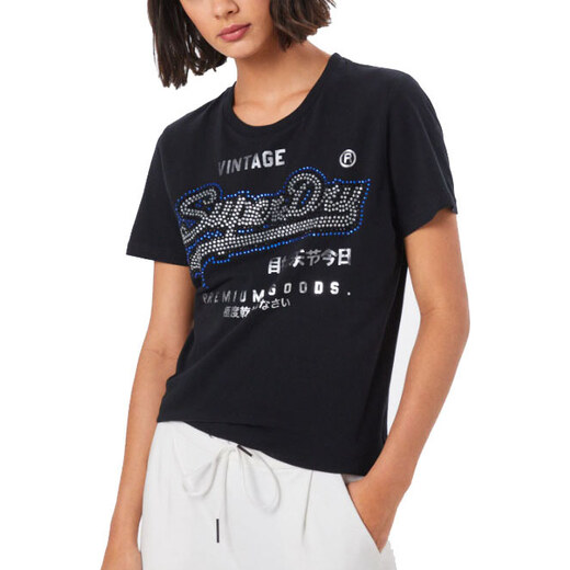 Superdry Premium Goods Jumbo Rhinestone Gynaikeio T Shirt G10546at