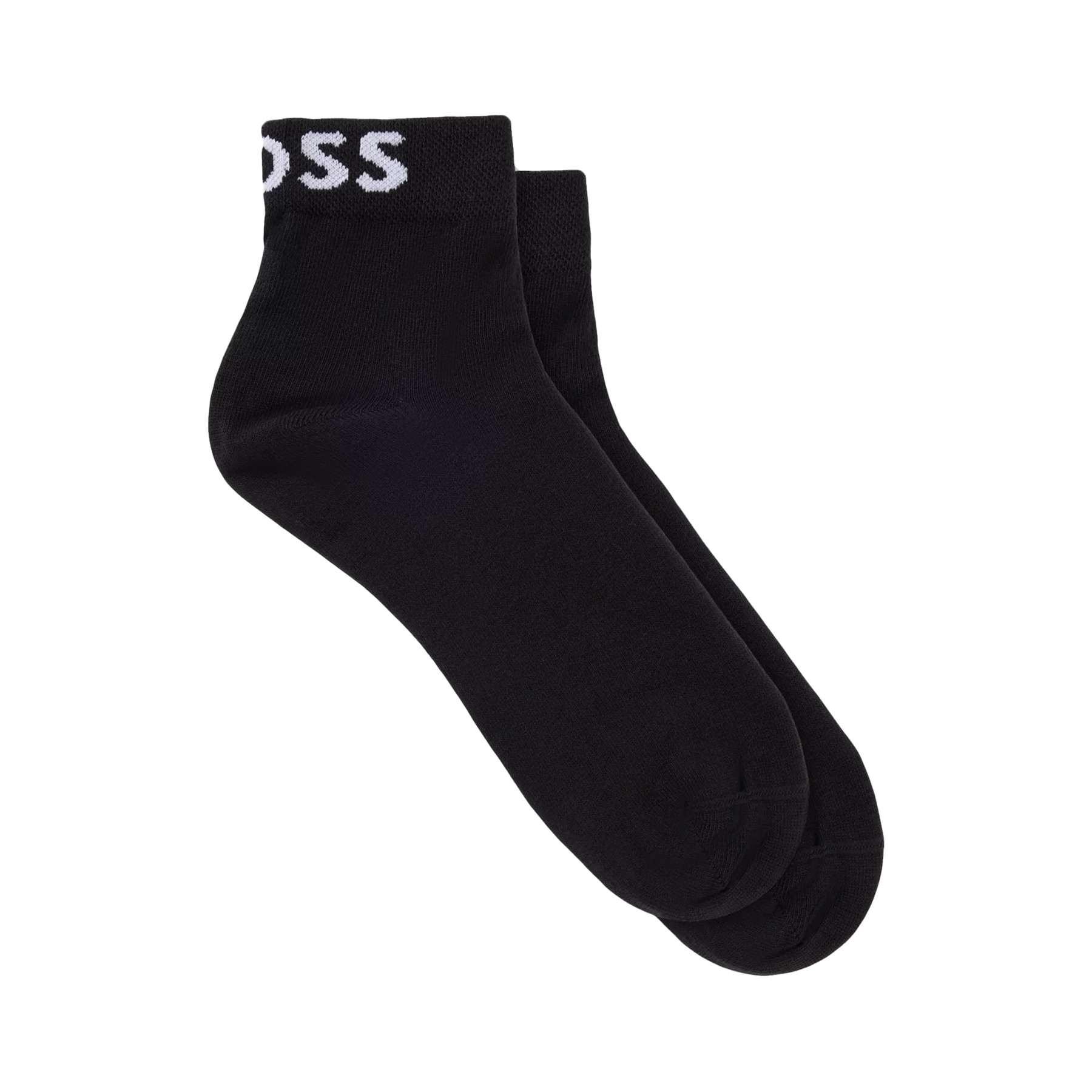 Boss Socks Two Pack With Contrast Logos-Black
