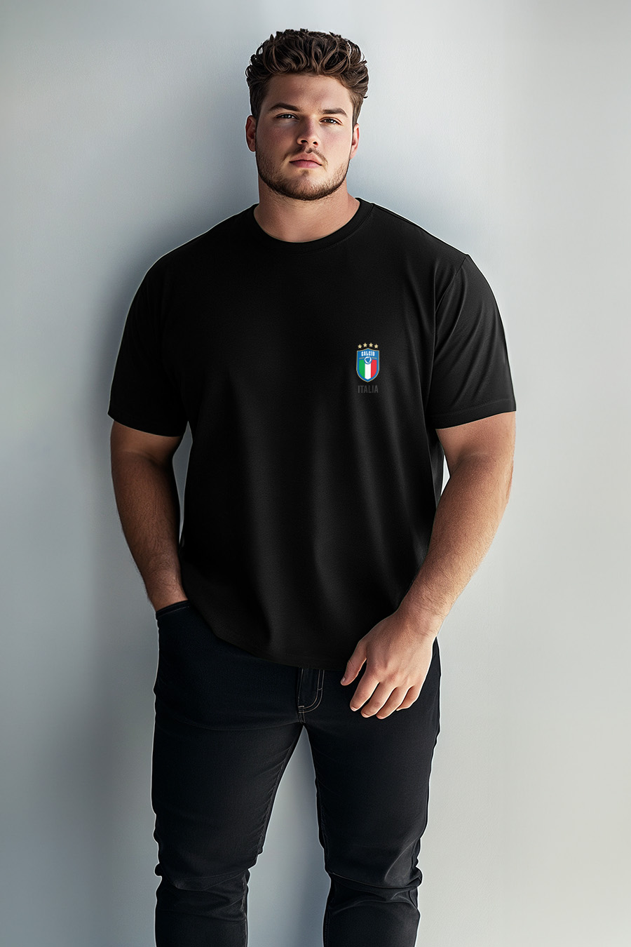 UnitedKind Calcio Vintage, T-Shirt σε Μαύρο Χρώμα