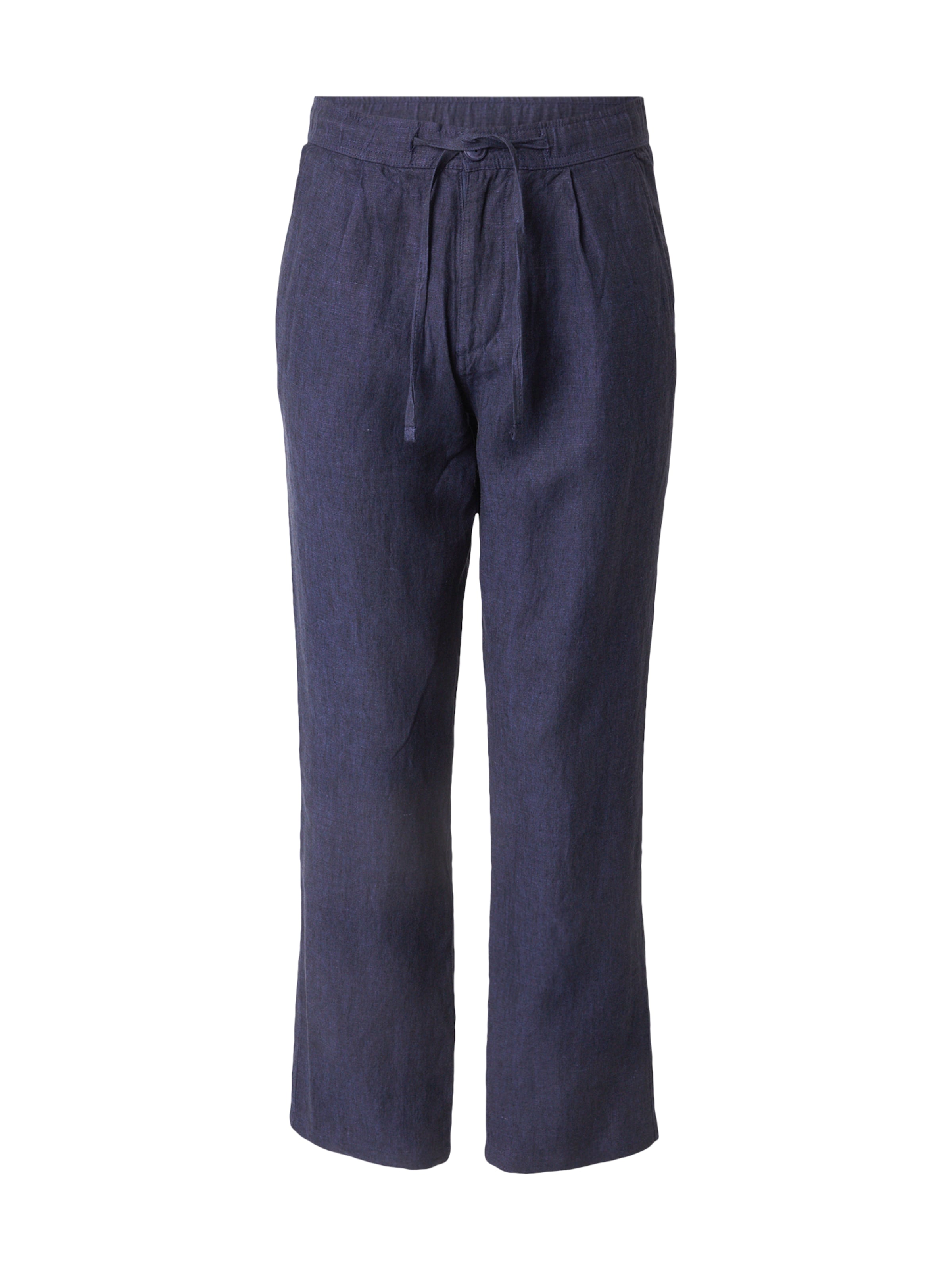 KnowledgeCotton Apparel Παντελόνι πλισέ σκούρο μπλε