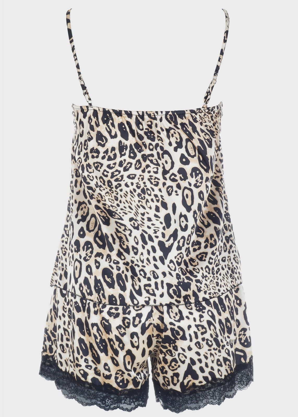 gsecret Γυναικείο σατέν baby doll animal print ρυθμιζόμενες τιράντες ANIMAL