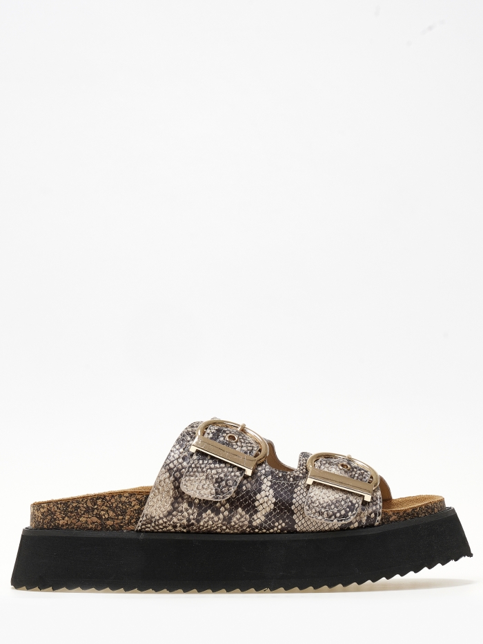 issue Σανδάλια flatform με ψηλή σόλα και αγκράφες - Snake - 061011