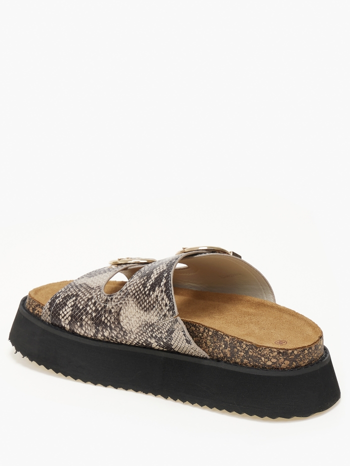 issue Σανδάλια flatform με ψηλή σόλα και αγκράφες - Snake - 061011