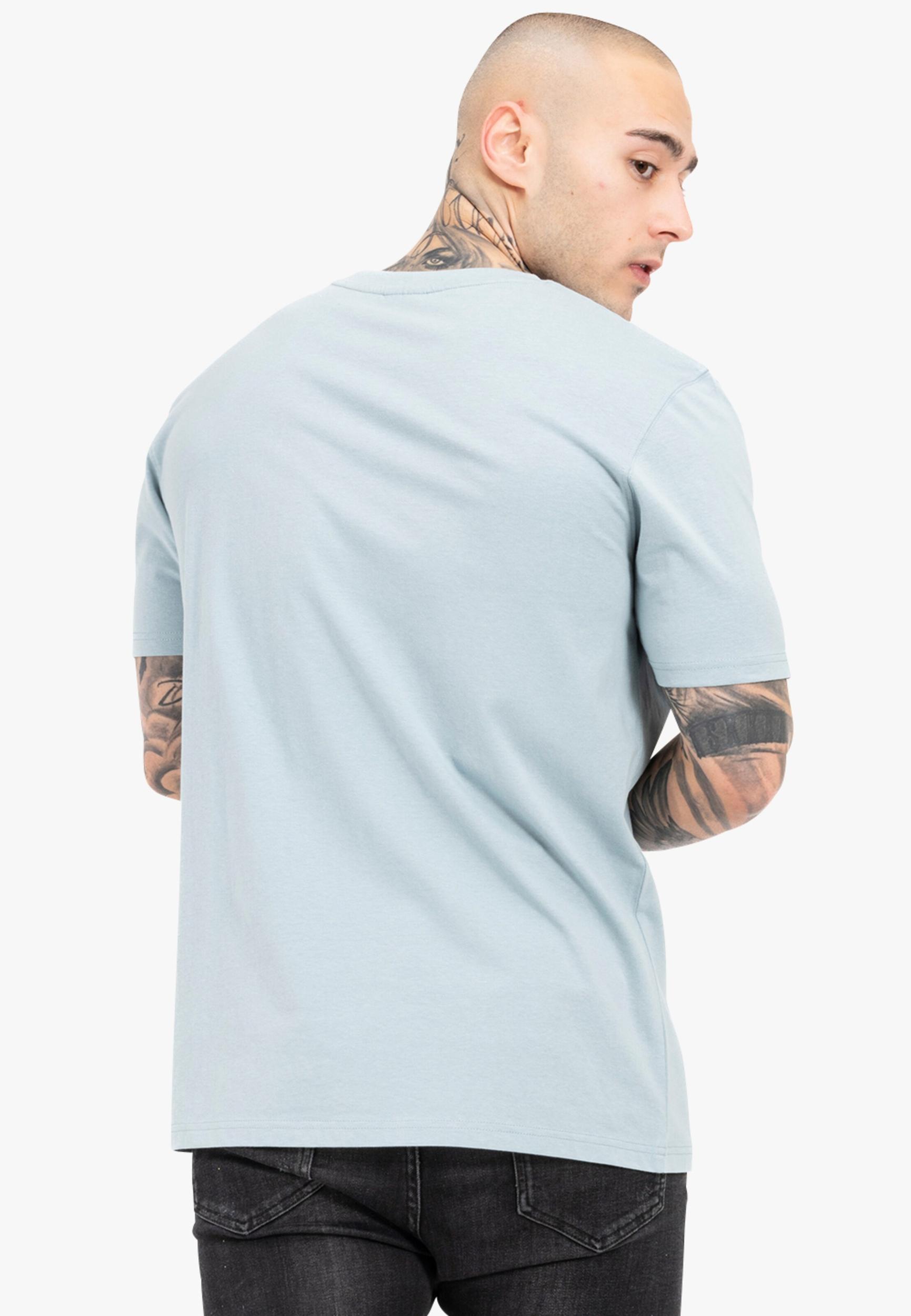 Tapout Μπλουζάκι 'Throper' γαλάζιο / λευκό