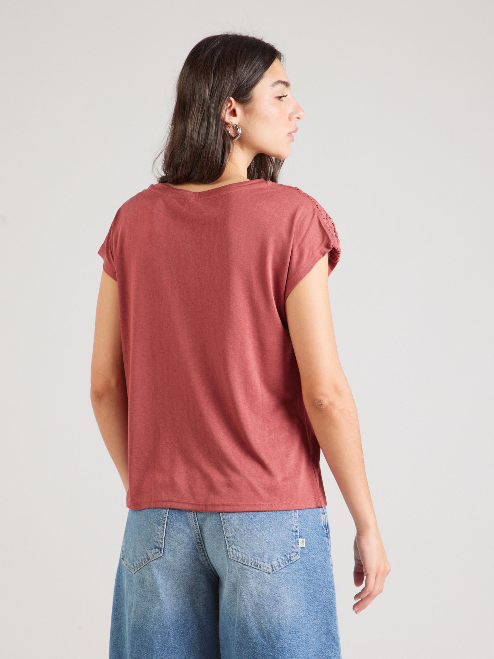 ONLY Μπλουζάκι 'ONLSIA' κόκκινο σκουριάς