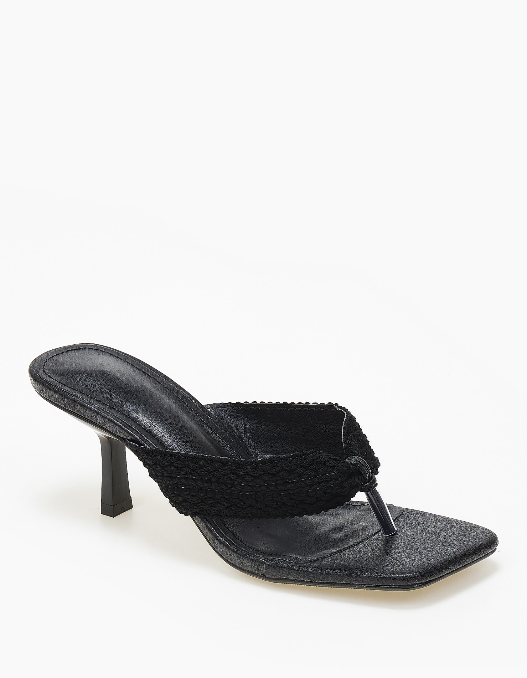 issue Mules δίχαλο με λεπτό τακούνι - Μαύρο - 032011