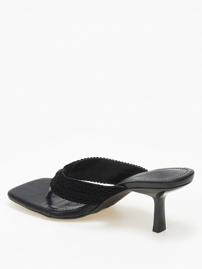 issue Mules δίχαλο με λεπτό τακούνι - Μαύρο - 032011