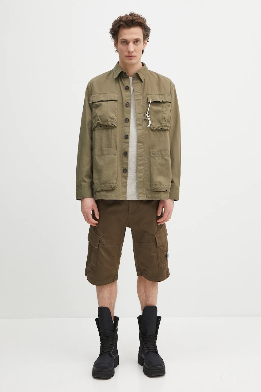 Μπλουζάκι Barbour Barbour Calton Linen Blend OS Fit T-Shirt χρώμα: μπεζ, MTS1404
