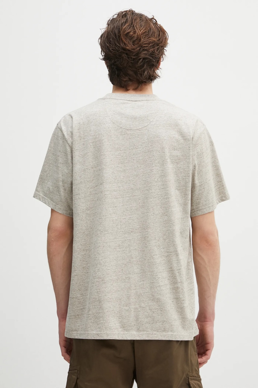 Μπλουζάκι Barbour Barbour Calton Linen Blend OS Fit T-Shirt χρώμα: μπεζ, MTS1404