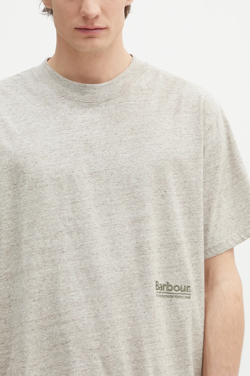 Μπλουζάκι Barbour Barbour Calton Linen Blend OS Fit T-Shirt χρώμα: μπεζ, MTS1404