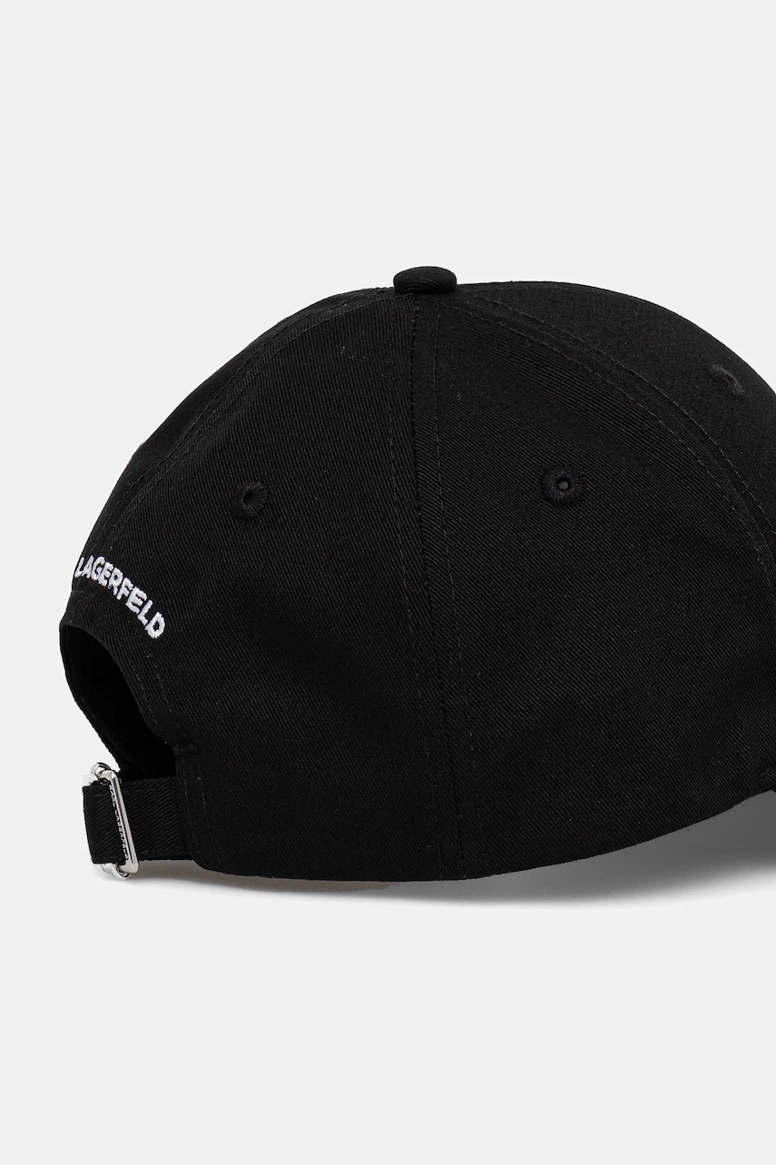 Βαμβακερό καπέλο του μπέιζμπολ Karl Lagerfeld IKON χρώμα: κόκκινο, A1W33037