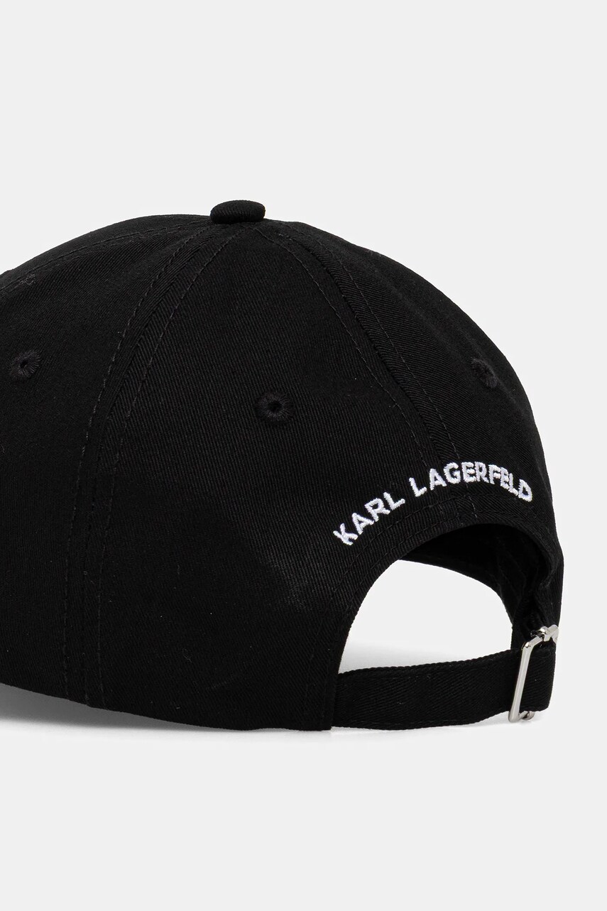 Βαμβακερό καπέλο του μπέιζμπολ Karl Lagerfeld IKON χρώμα: κόκκινο, A1W33037