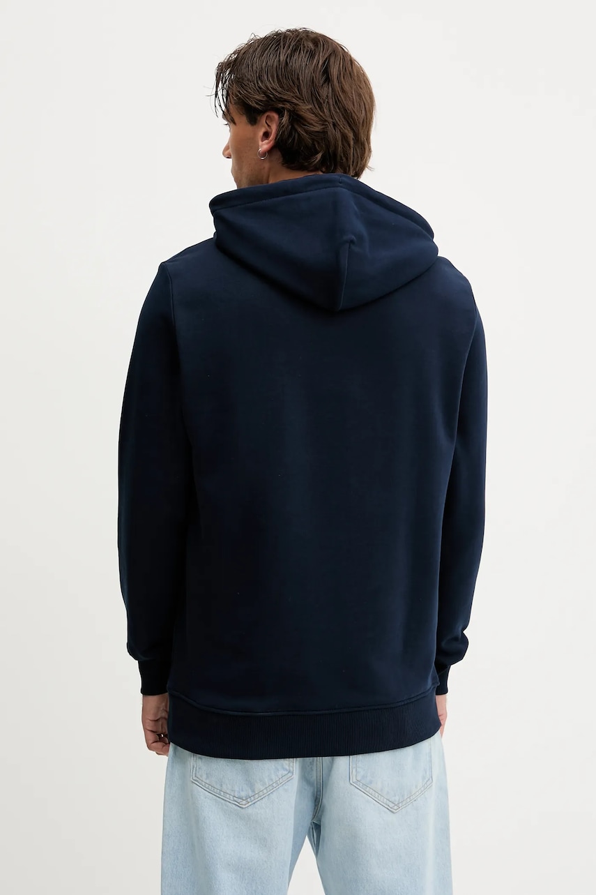 Βαμβακερή μπλούζα Tommy Jeans χρώμα: ναυτικό μπλε, με κουκούλα, DM0DM21623