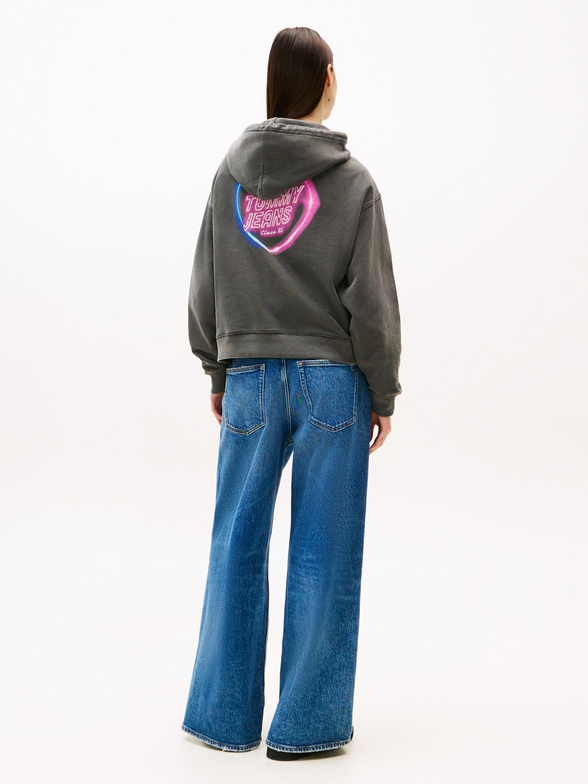Tommy Jeans Μπλούζα φούτερ μπλε νέον / ροζ νέον / μαύρο / λευκό