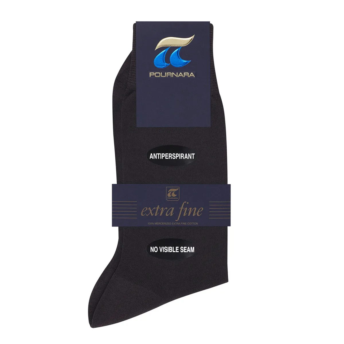 Πουρνάρα Ανδρικές Κάλτσες Βαμβακερές Αντιιδρωτικές, Χρώμα: Σκούρο Γκρι