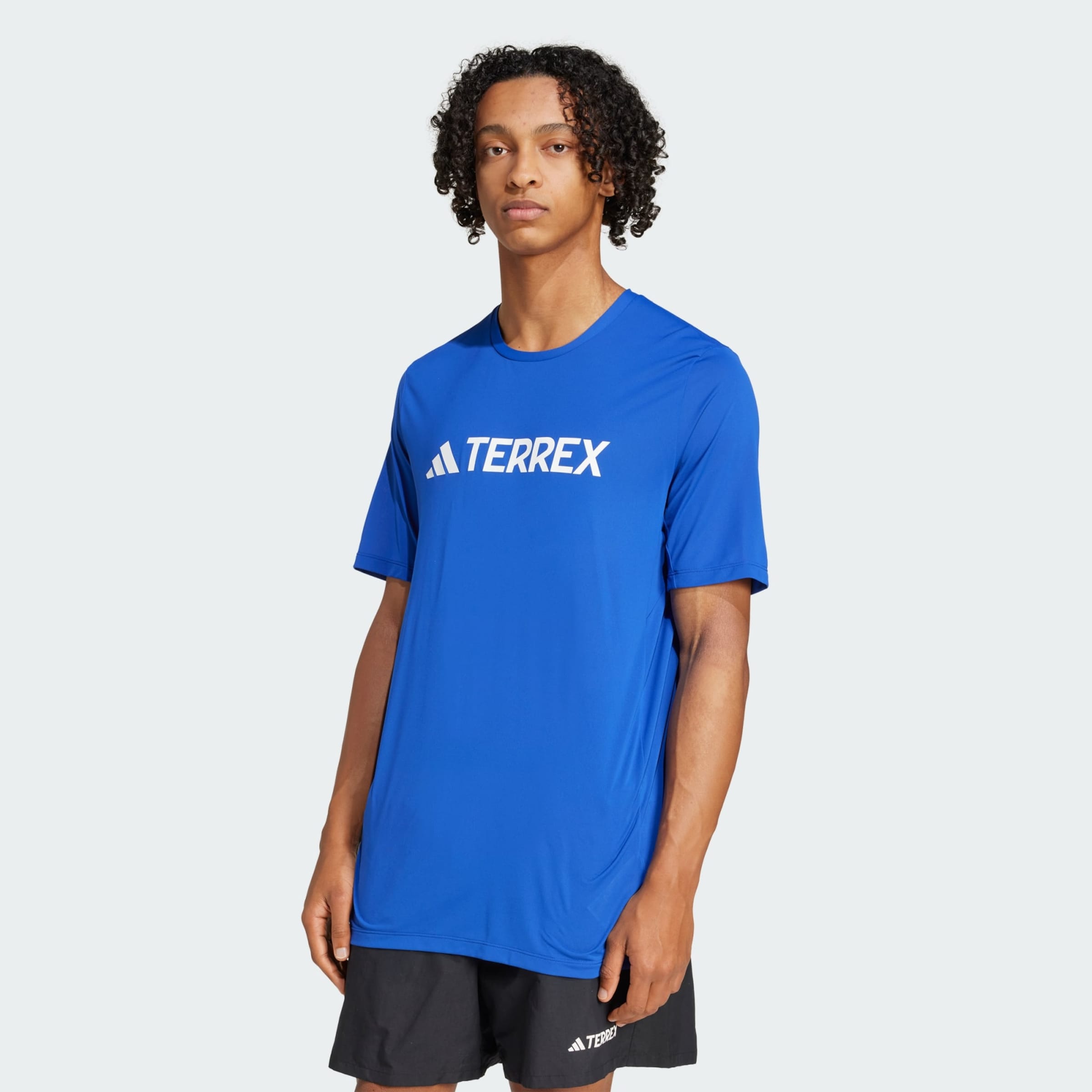 ADIDAS TERREX Λειτουργικό μπλουζάκι 'Multi Climacool Logo Tech' μπλε ουρανού / λευκό