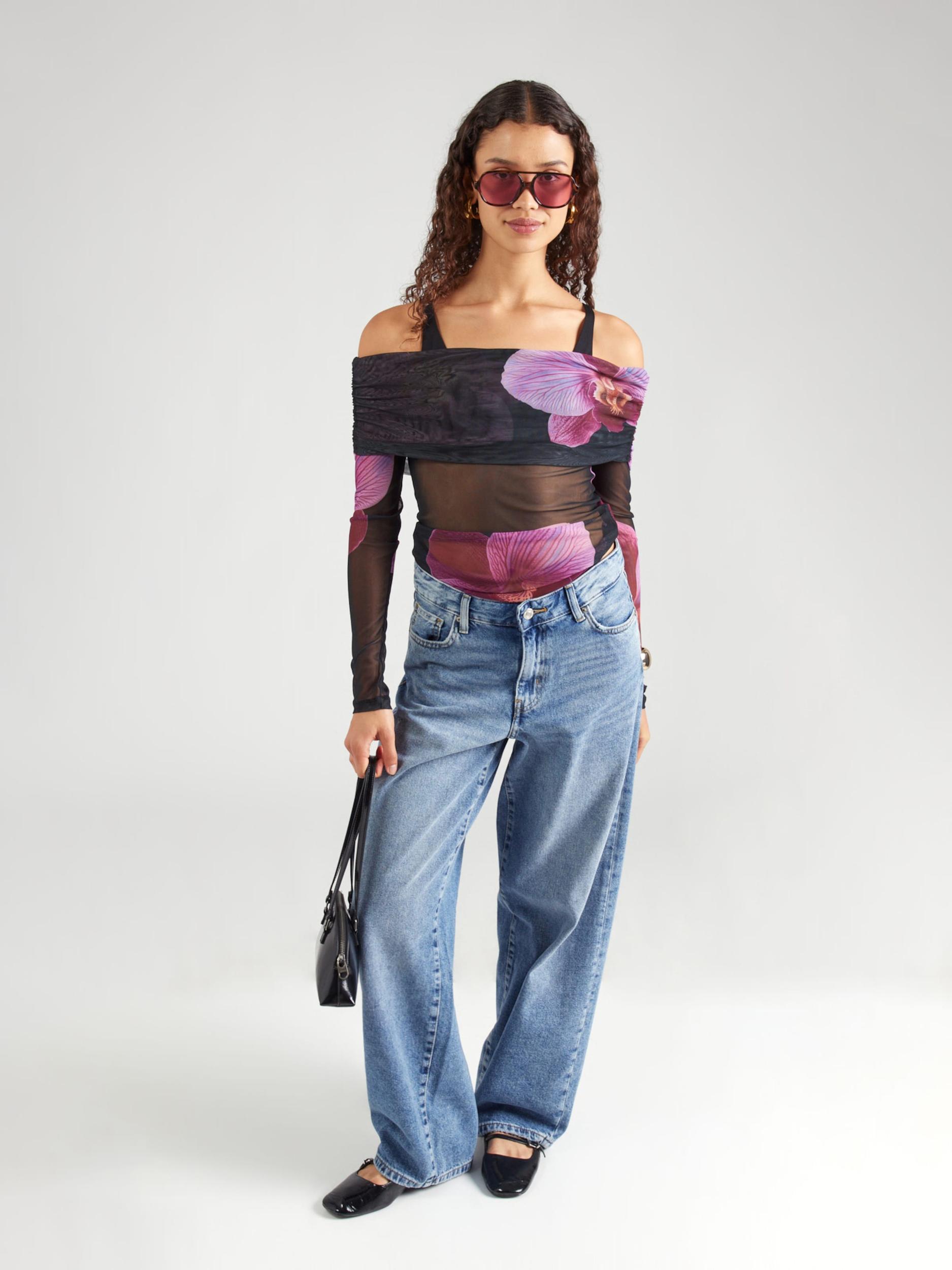 VERO MODA Μπλουζάκι 'VMFLORY' πασχαλιά / ρόδινο / μαύρο