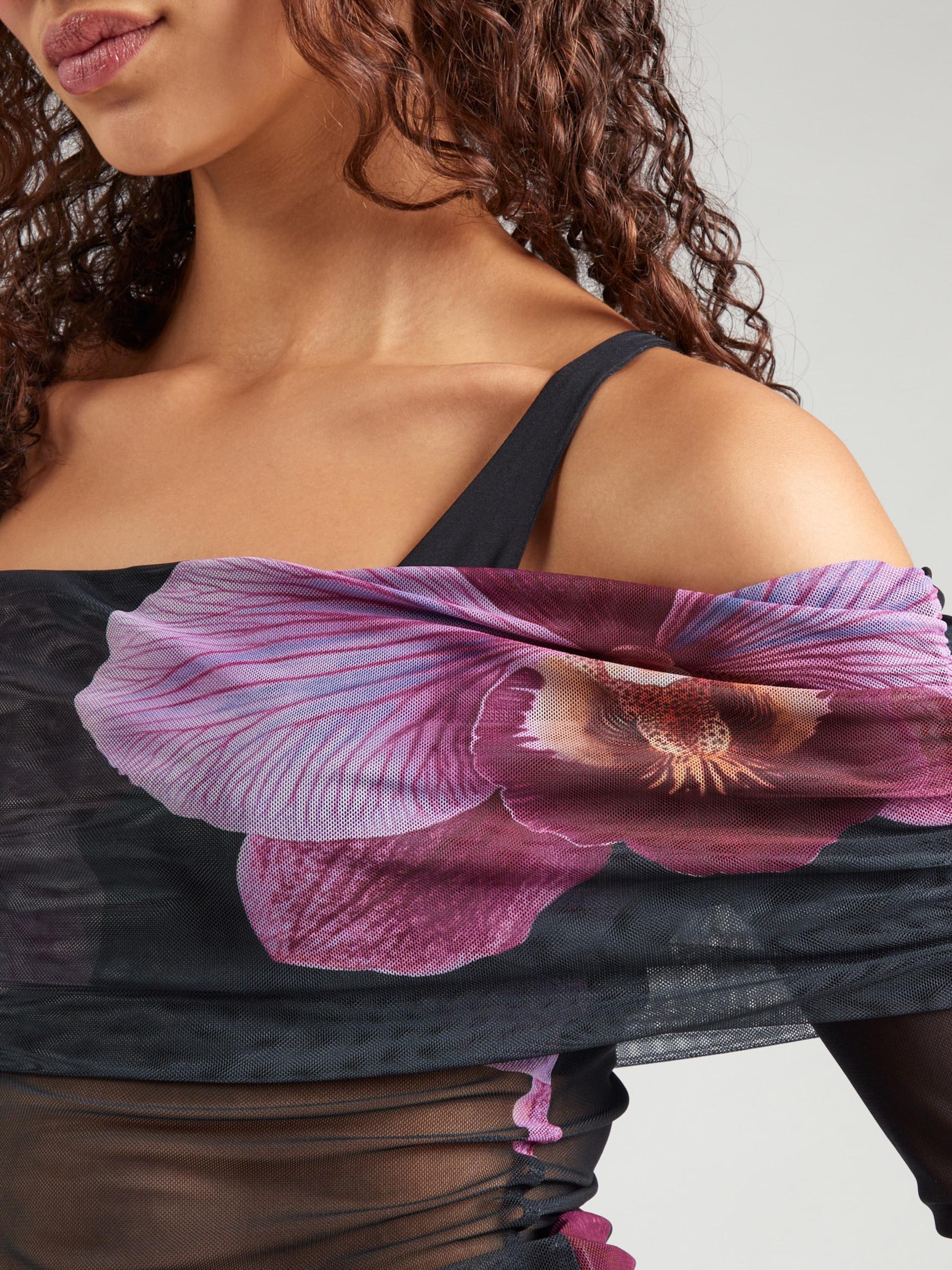 VERO MODA Μπλουζάκι 'VMFLORY' πασχαλιά / ρόδινο / μαύρο