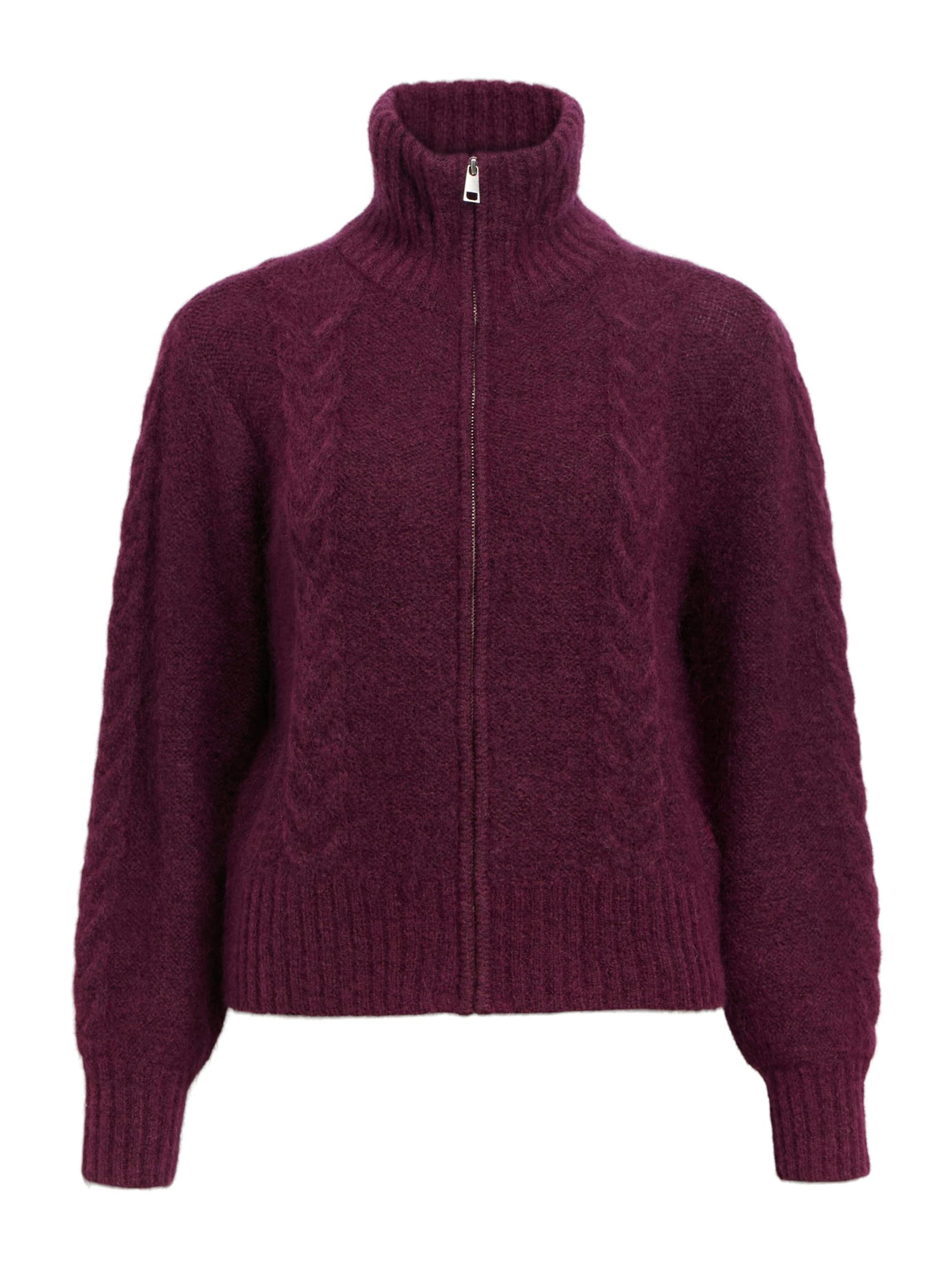 OBJECT Πλεκτή ζακέτα 'OBJNETE' μελιτζανί