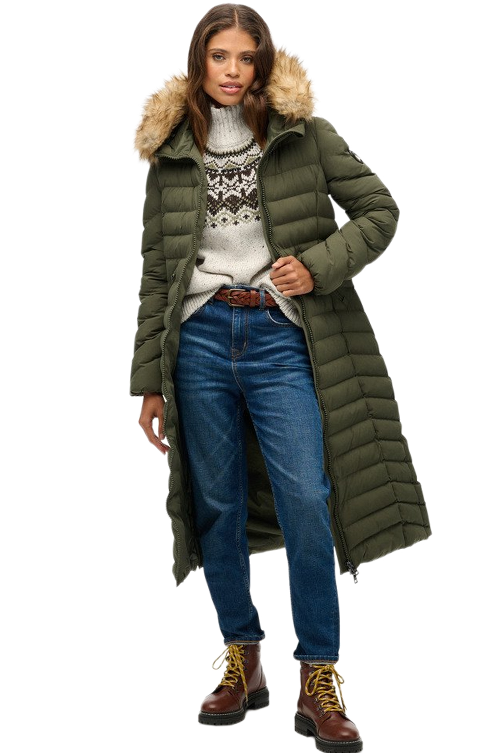 SUPERDRY FUJI FAUX FUR LONGLINE ΜΠΟΥΦΑΝ ΓΥΝΑΙΚΕΙΟ W5012001A-1TH