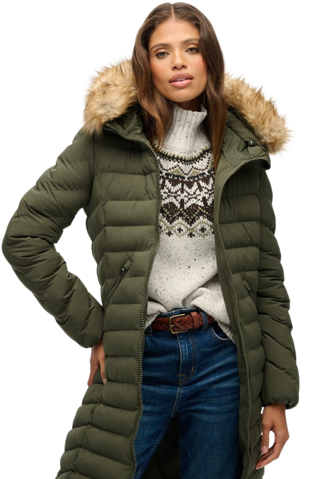 SUPERDRY FUJI FAUX FUR LONGLINE ΜΠΟΥΦΑΝ ΓΥΝΑΙΚΕΙΟ W5012001A-1TH