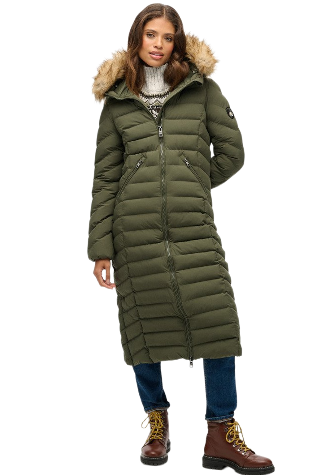 SUPERDRY FUJI FAUX FUR LONGLINE ΜΠΟΥΦΑΝ ΓΥΝΑΙΚΕΙΟ W5012001A-1TH