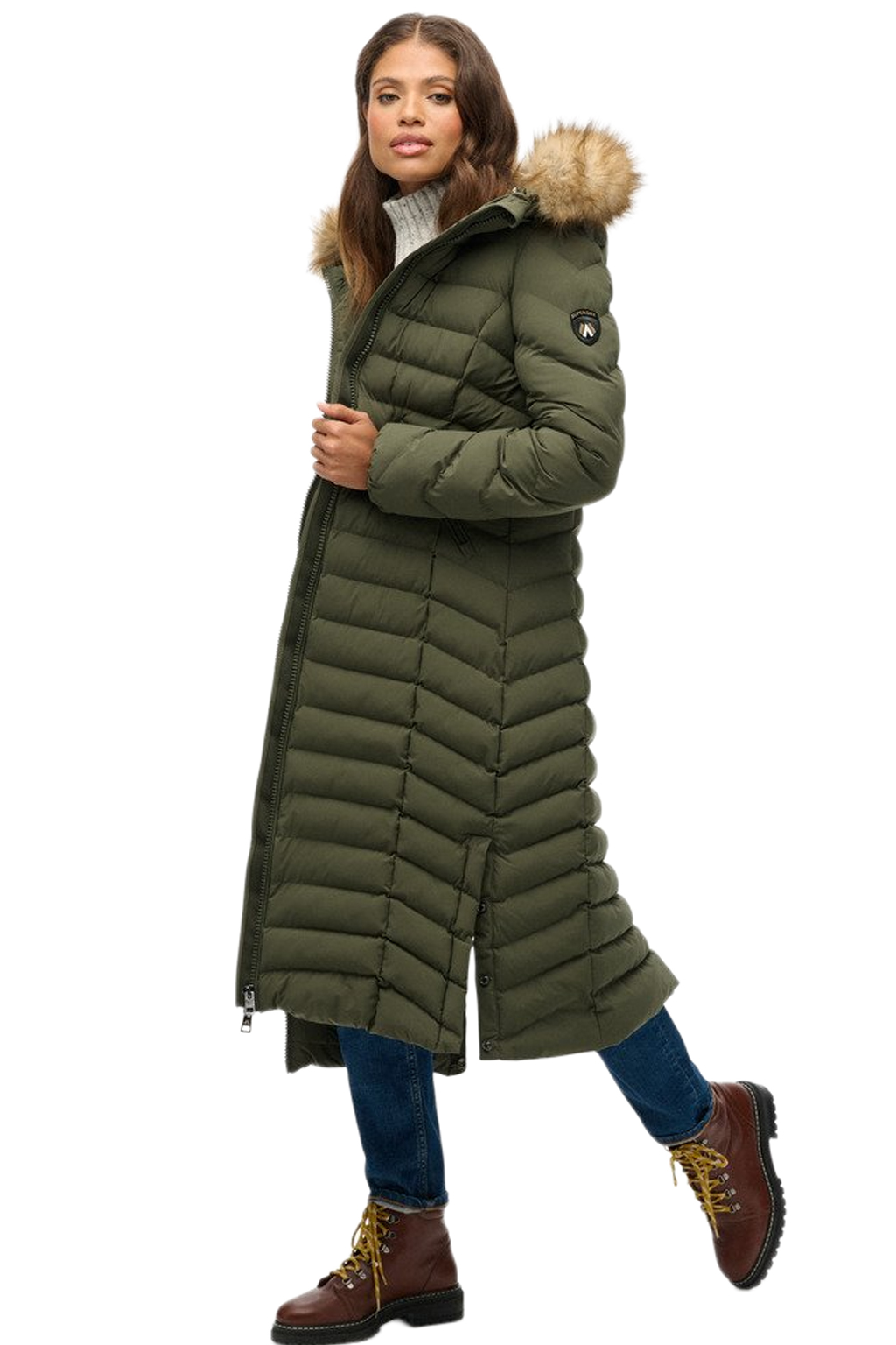 SUPERDRY FUJI FAUX FUR LONGLINE ΜΠΟΥΦΑΝ ΓΥΝΑΙΚΕΙΟ W5012001A-1TH