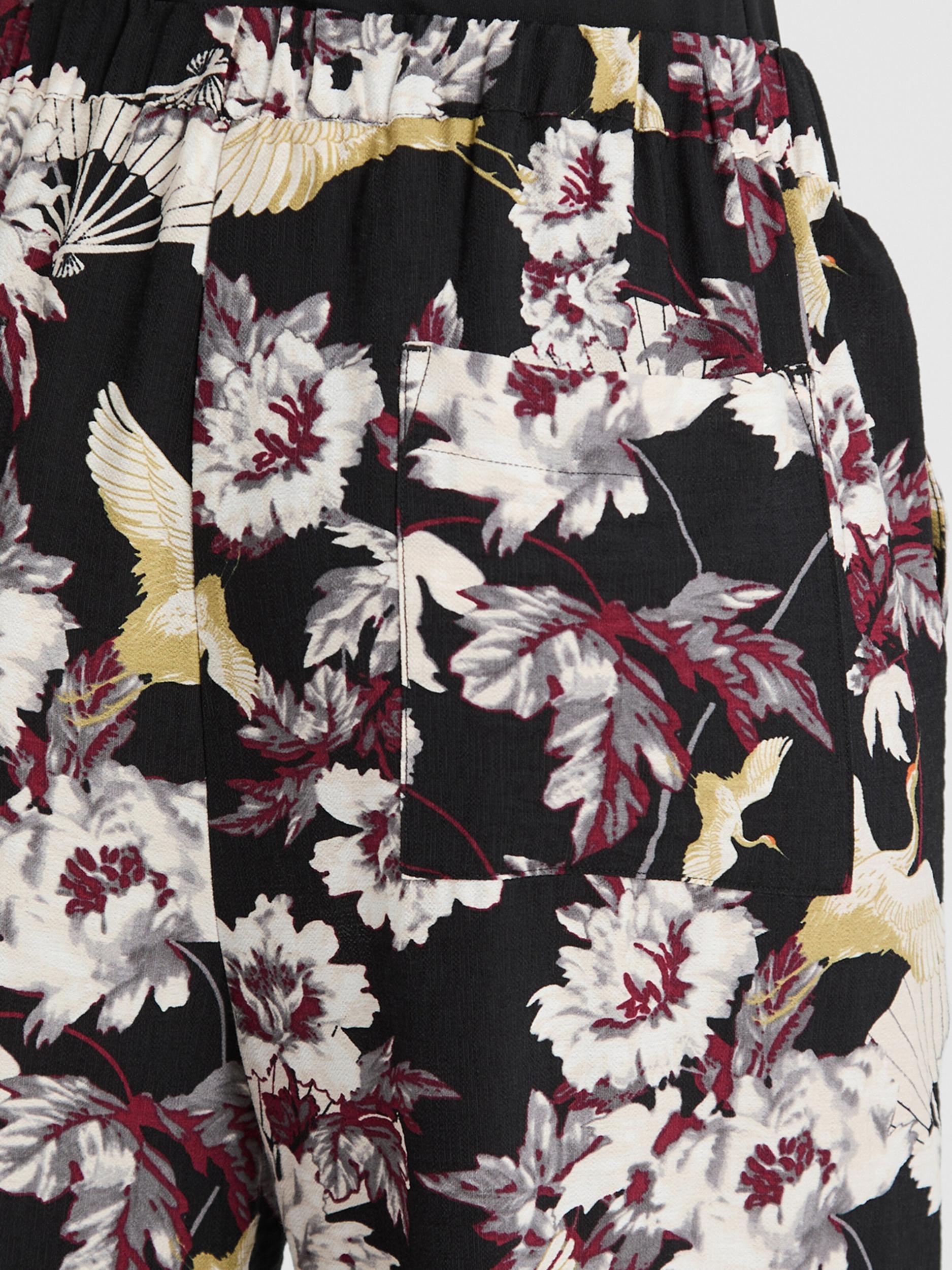 Guido Maria Kretschmer Women Παντελόνι πλισέ 'Orelia' σαμπάνια / σκούρο κόκκινο / μαύρο / λευκό