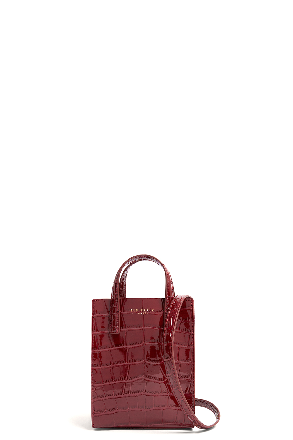 TED BAKER Τσαντακι Wenissa Croc Effect Mini Icon 281944 wine