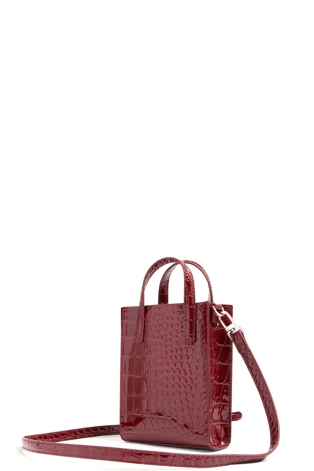 TED BAKER Τσαντακι Wenissa Croc Effect Mini Icon 281944 wine