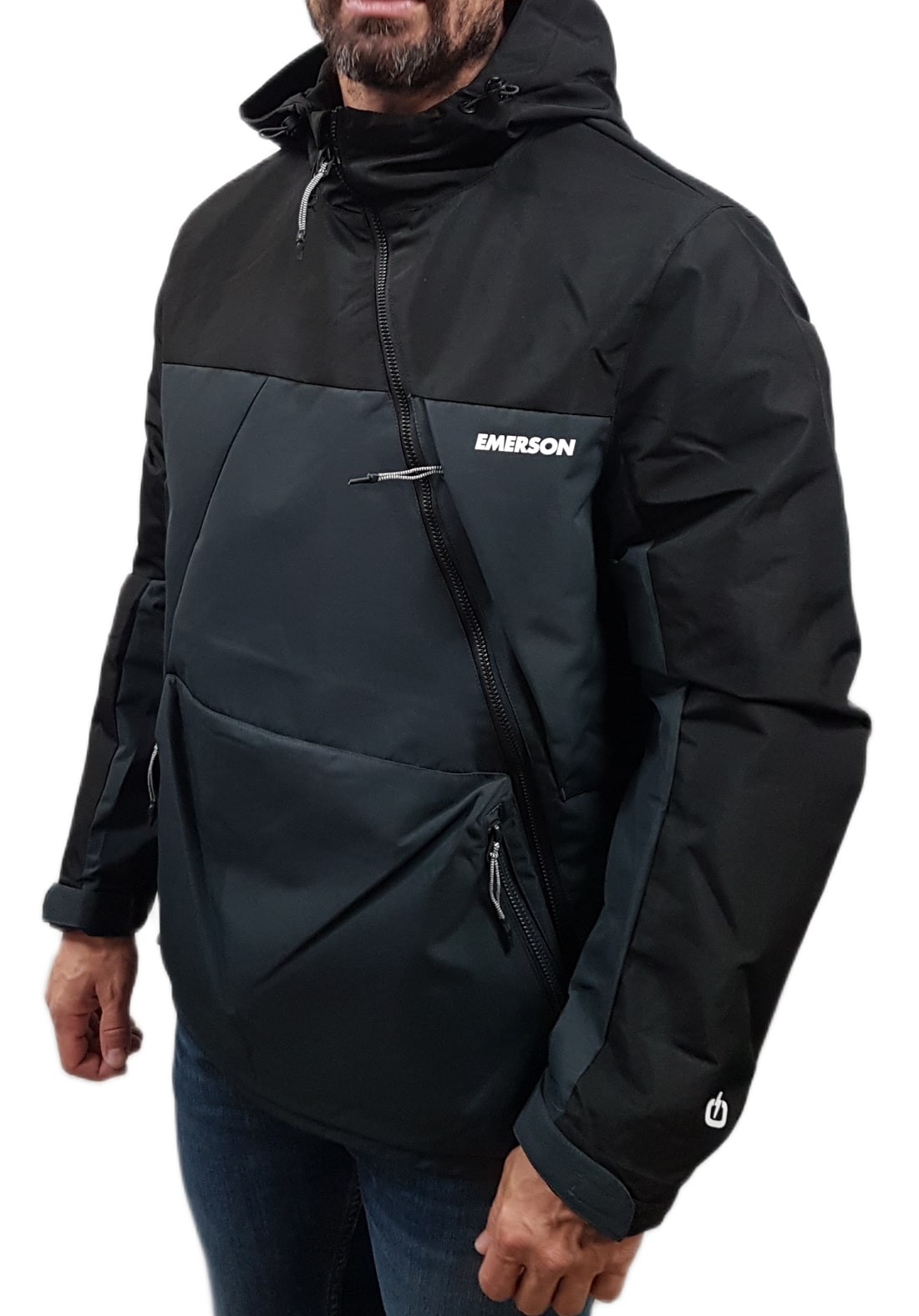 Emerson - 252.EM10.68 - Ebony/Black - Pullover Hooded Jacket - Μπουφάν