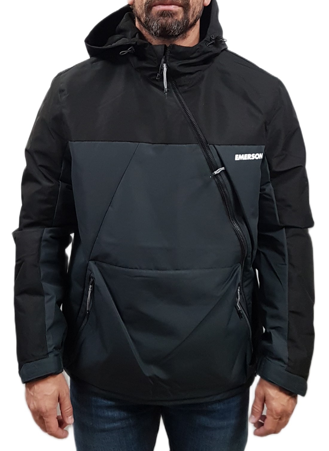 Emerson - 252.EM10.68 - Ebony/Black - Pullover Hooded Jacket - Μπουφάν