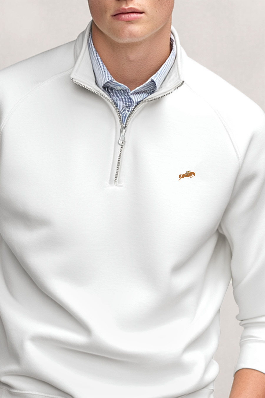 UnitedKind Horse Jumping Minimal, Φούτερ σε Λευκό Χρώμα