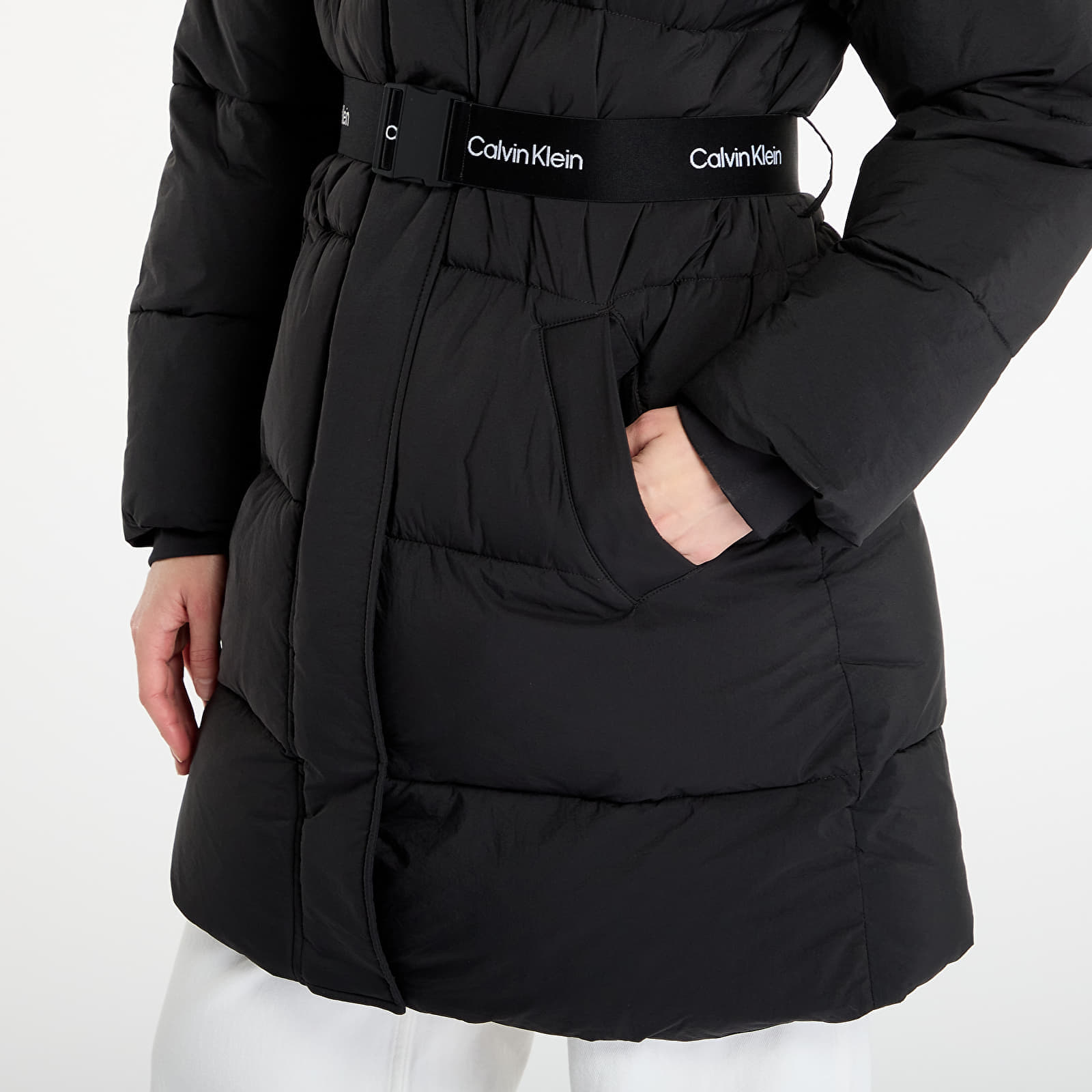 Παλτό Calvin Klein Jeans Belted Midweight Coat Black L